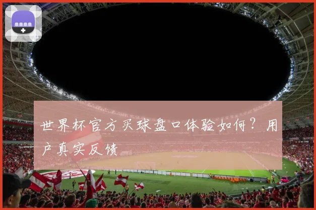 世界杯官方买球盘口体验如何？用户真实反馈